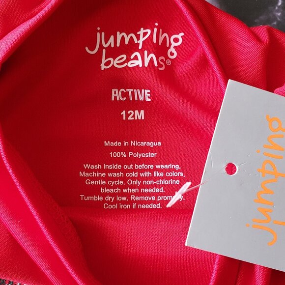 Infant Boys Long-Sleeve T-Shirt 12 mos Long Sleeve Red Baseball by Jumping Beans - Picture 4 of 5